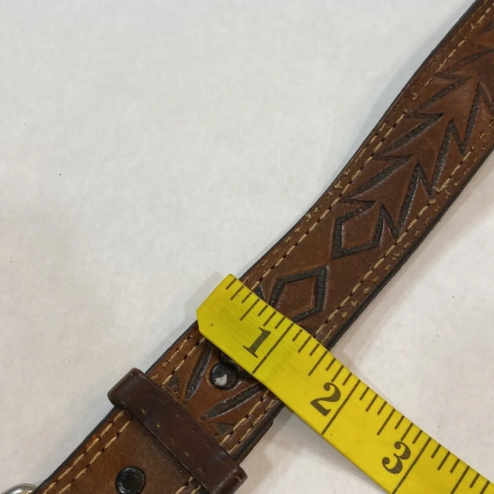 Wright‎ vintage leather tooled belt